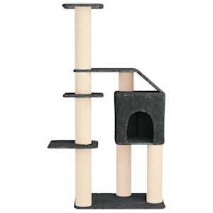 Kočičí strom se škrabacími sloupky sisal Tmavě šedá 183 cm - obrázek 4