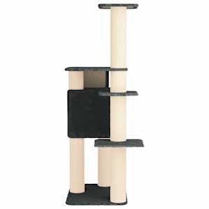 Kočičí strom se škrabacími sloupky sisal Tmavě šedá 183 cm - obrázek 5