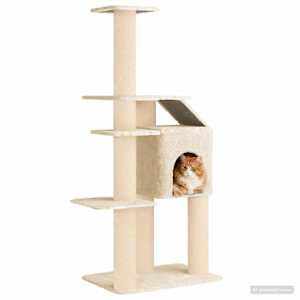 Kočičí strom se škrabacími sloupky sisal Krémová 183 cm - obrázek 3