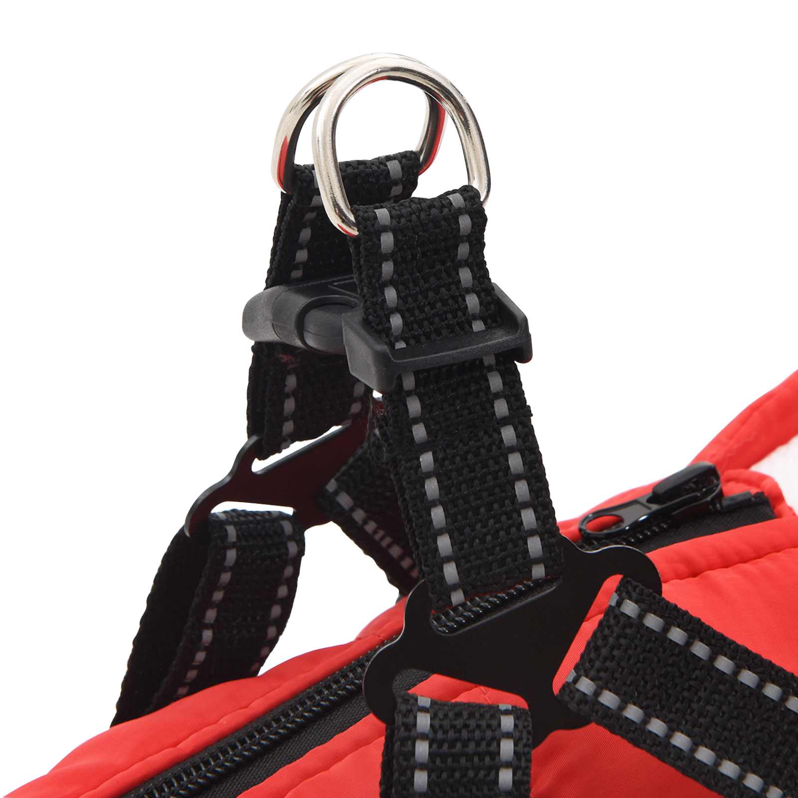 Кучешко палто с колан Червено S Флийс и полиестер - Image 8