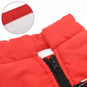 Psí kabát Červená L28 Fleece a polyester - obrázek 7