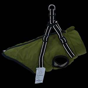 Psí kabát Armádně zelená L32 Fleece a polyester - obrázek 9
