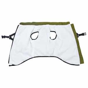 Psí kabát s postrojem Armádně zelená L48 Fleece a polyester - obrázek 3