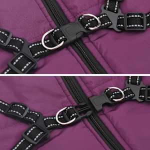 Psí kabát Fialová L48 Fleece a polyester - obrázek 6