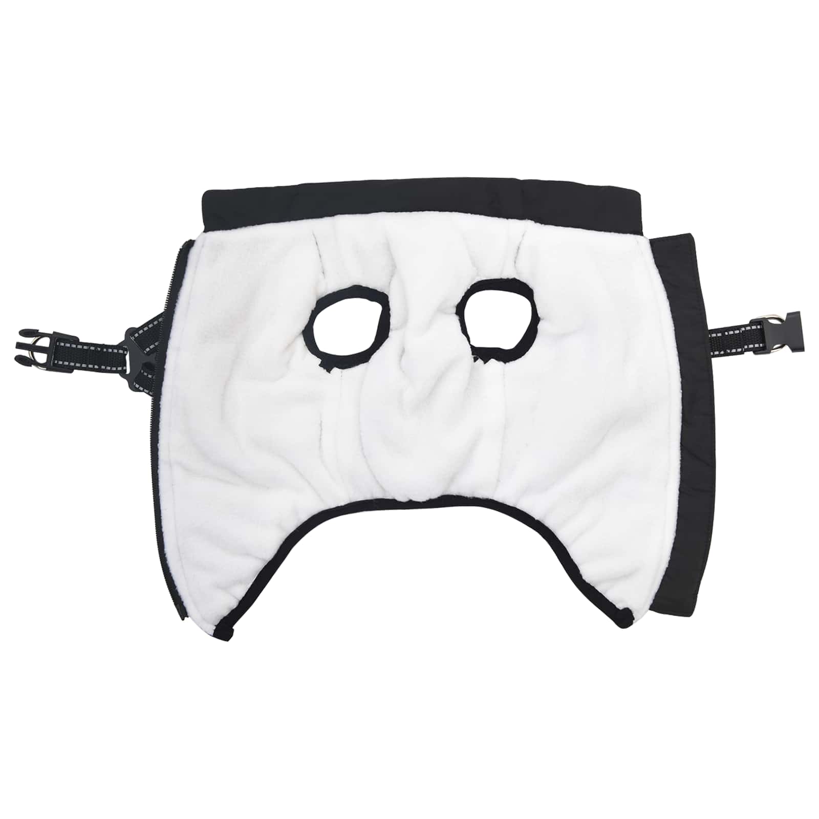 Кучешко палто с колан Черно L Флийс и полиестер - Image 3