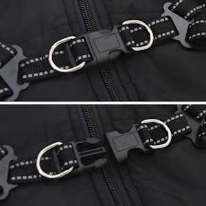 Psí kabát Černá L36 Fleece a polyester - obrázek 6