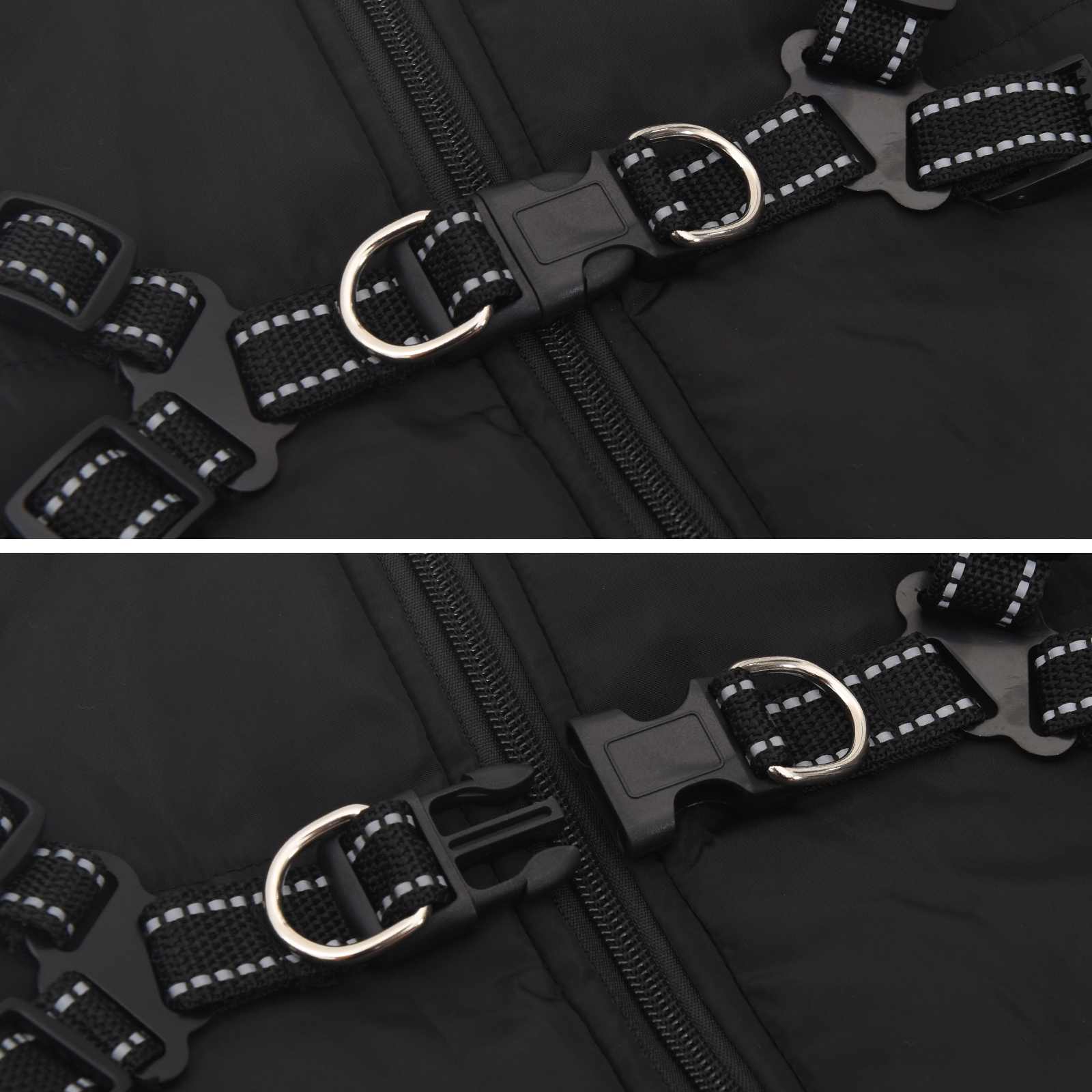 Pasja jakna z jermenom Črna 3XL Flis in poliester - slika 6