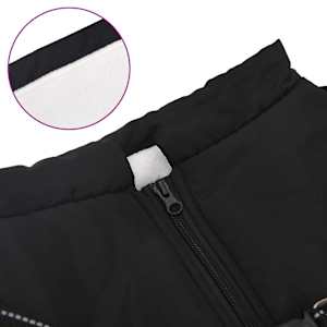 Psí kabát Černá L44 Fleece a polyester - obrázek 7