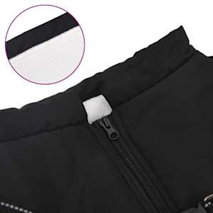 Psí kabát s postrojem Černá L52 Fleece a polyester - obrázek 7