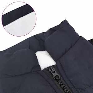 Psí kabát s postrojem Námořnická modrá L40 Fleece a polyester - obrázek 7