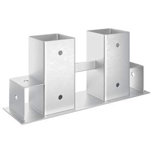 Pomůcka na stohování palivového dříví 12 pcs Stříbrná 34 x 10 x 15 cm - obrázek 2