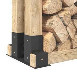 Pomůcka na stohování palivového dříví 4 pcs Antracitová Ocel - obrázek 3