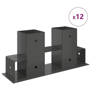 Pomůcka na stohování palivového dříví 12 pcs Antracitová Ocel - obrázek 4
