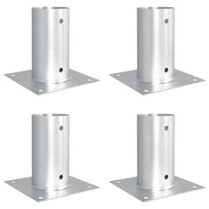 vidaXL &Uuml;mmargune maapinna ankru 4 tk H&otilde;bedane 15 x 15 x 15 cm Metall
