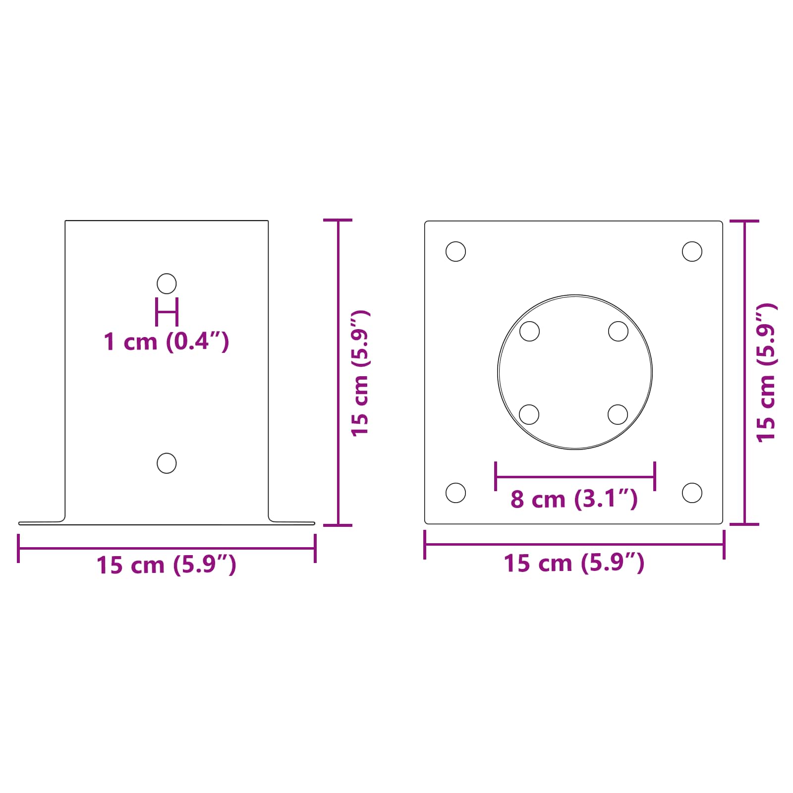 Ronde grondanker 4 pcs Zilverkleurig 15 x 15 x 15 cm Metaal image 10
