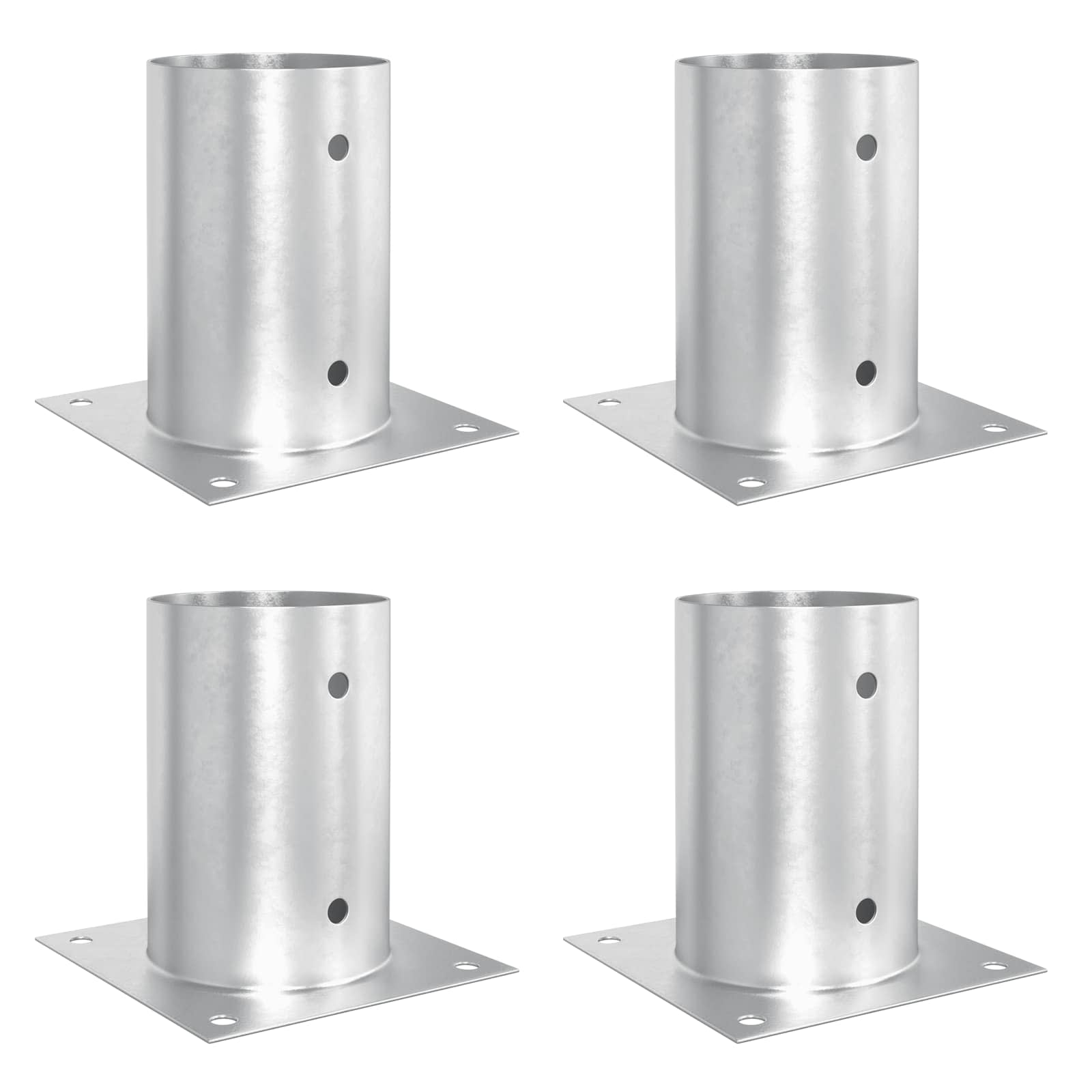 Ronde grondanker 4 pcs Zilverkleurig 15 x 15 x 15 cm Metaal image 2