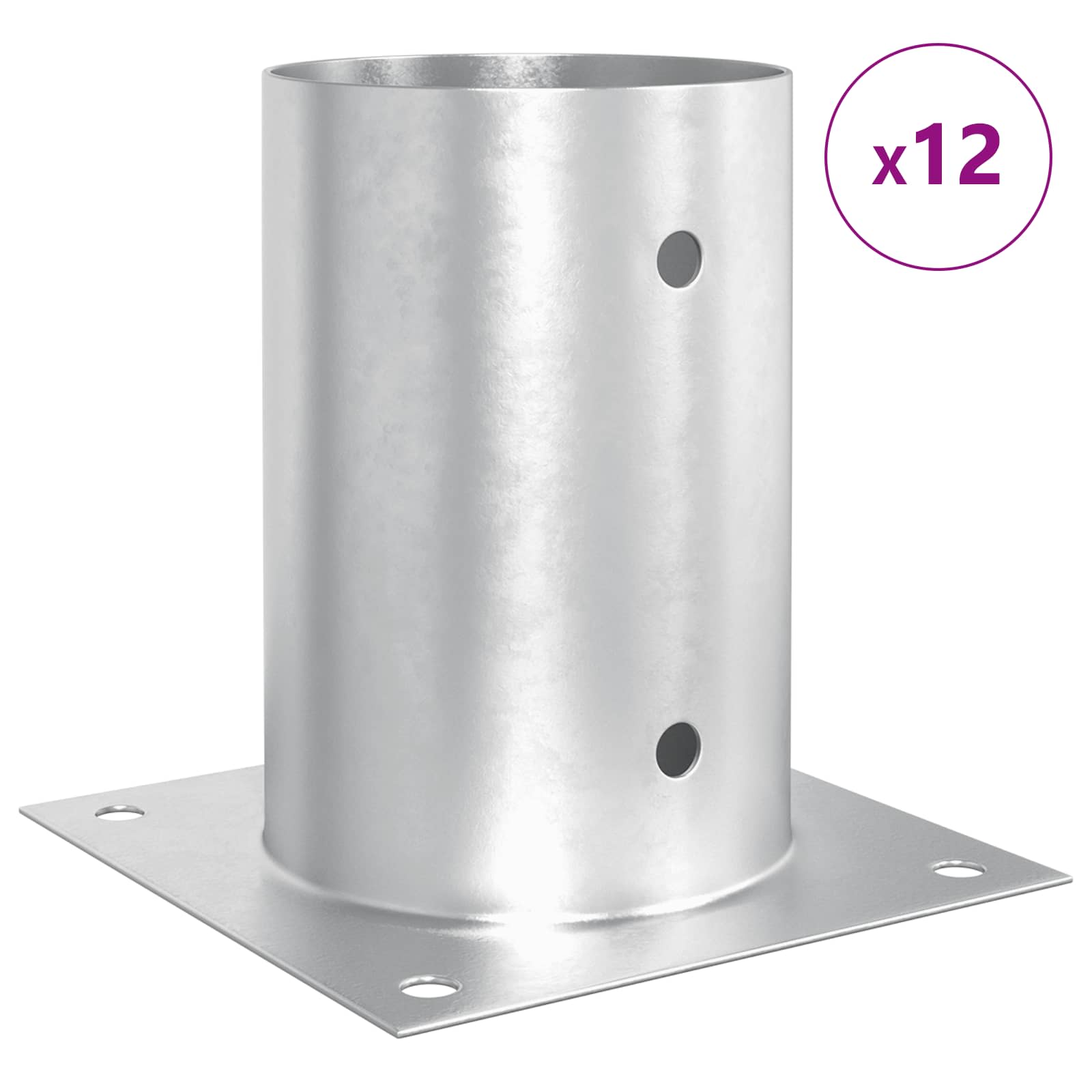 Ronde grondanker 12 pcs Zilverkleurig 15 x 15 x 15 cm Metaal image 4