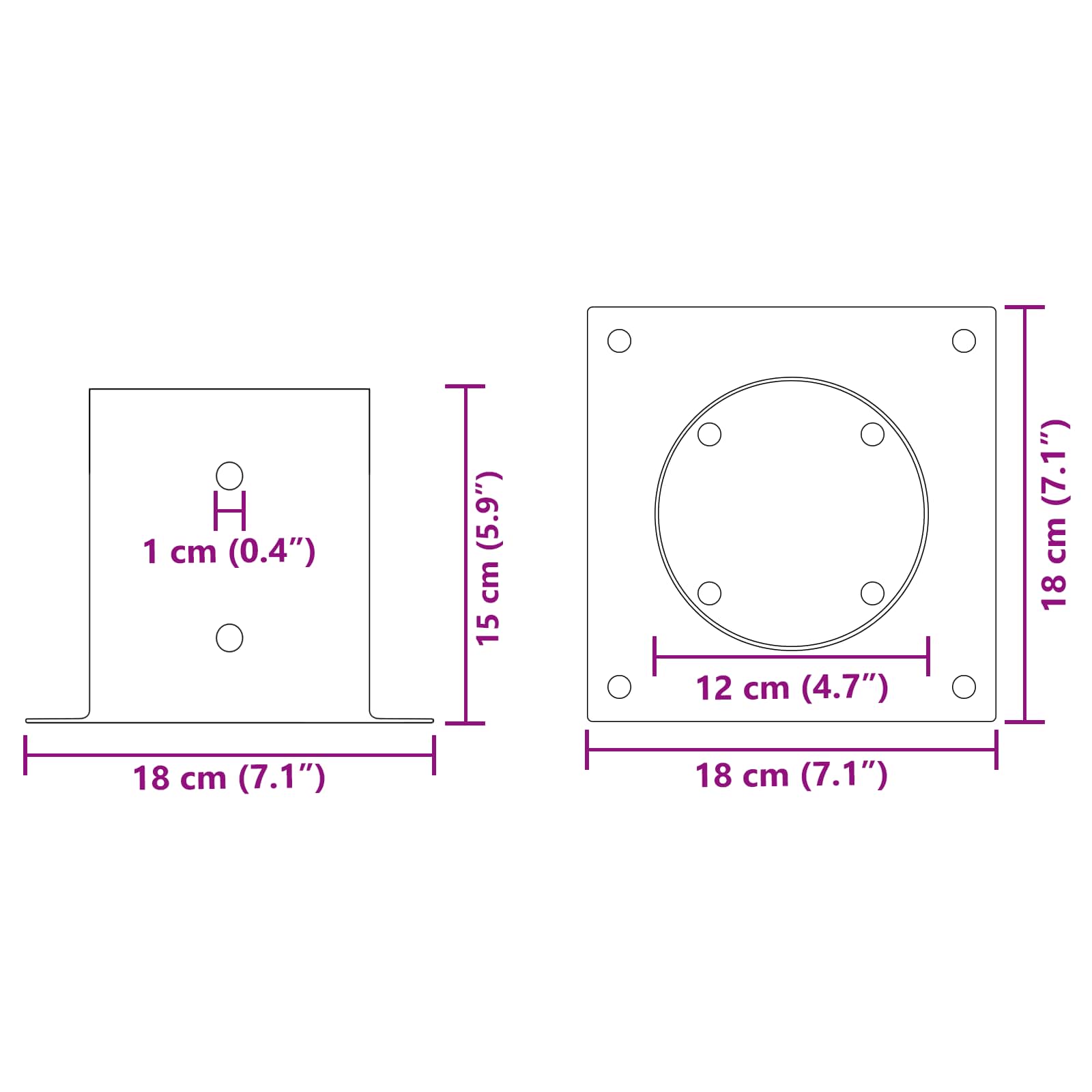 Ronde grondanker 4 pcs Zilverkleurig 18 x 18 x 15 cm Metaal image 10