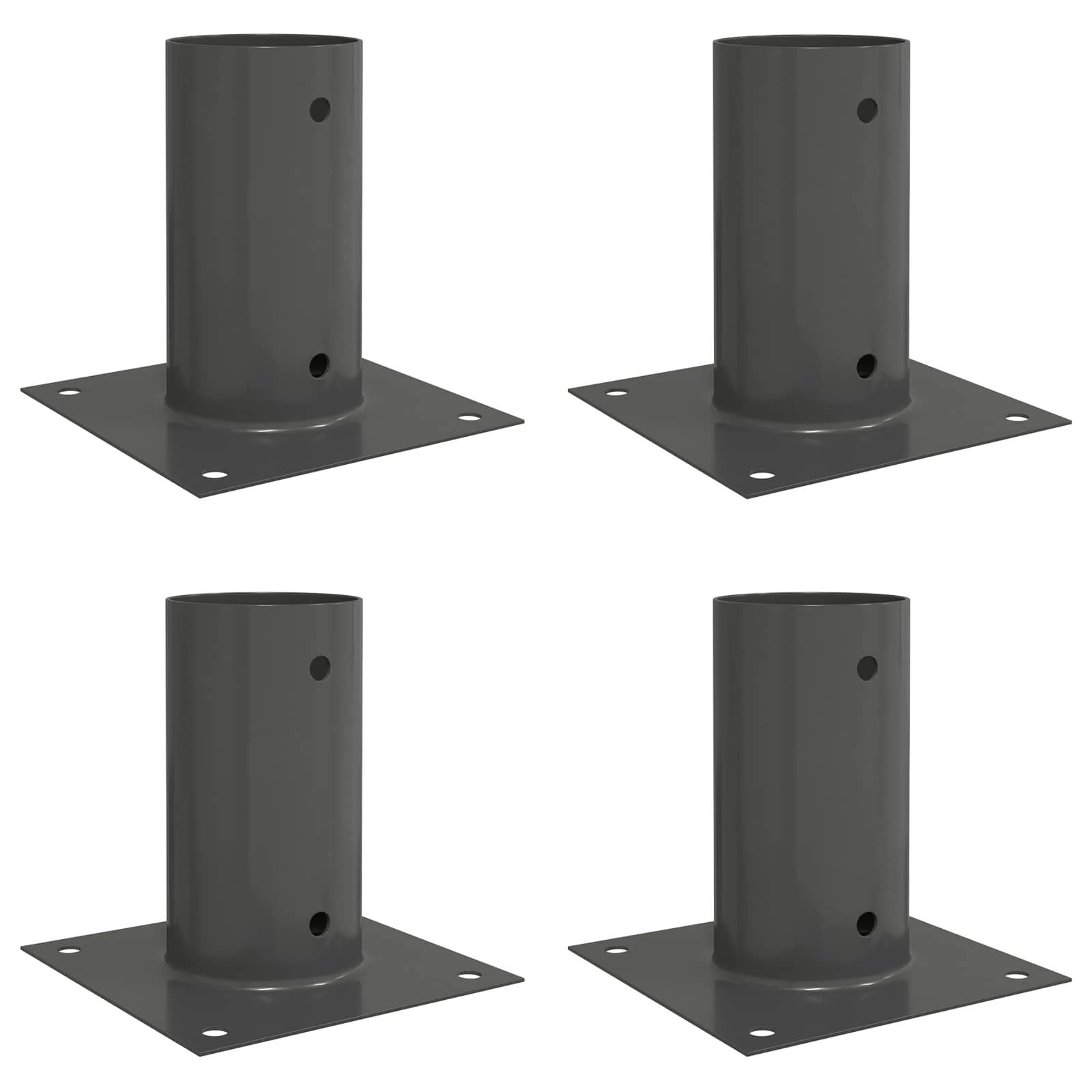 Ronde grondanker 4 pcs Antracietkleurig 15 x 15 x 15 cm Metaal image 2