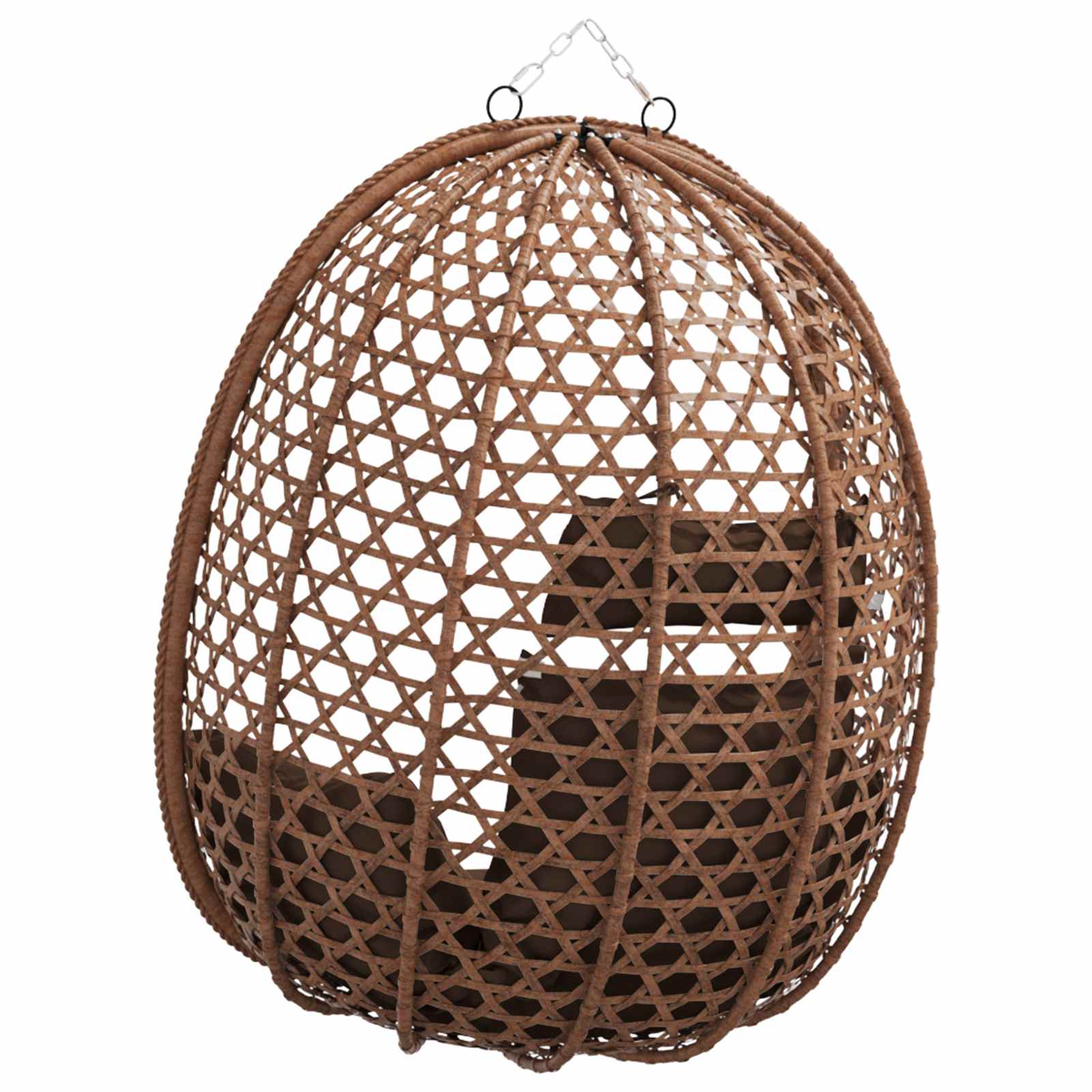 Hangende eierstoel zonder standaard Koffiebruin poly rattan image 7