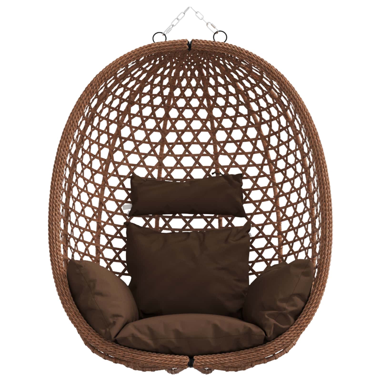 Hangende eierstoel zonder standaard Koffiebruin poly rattan image 5