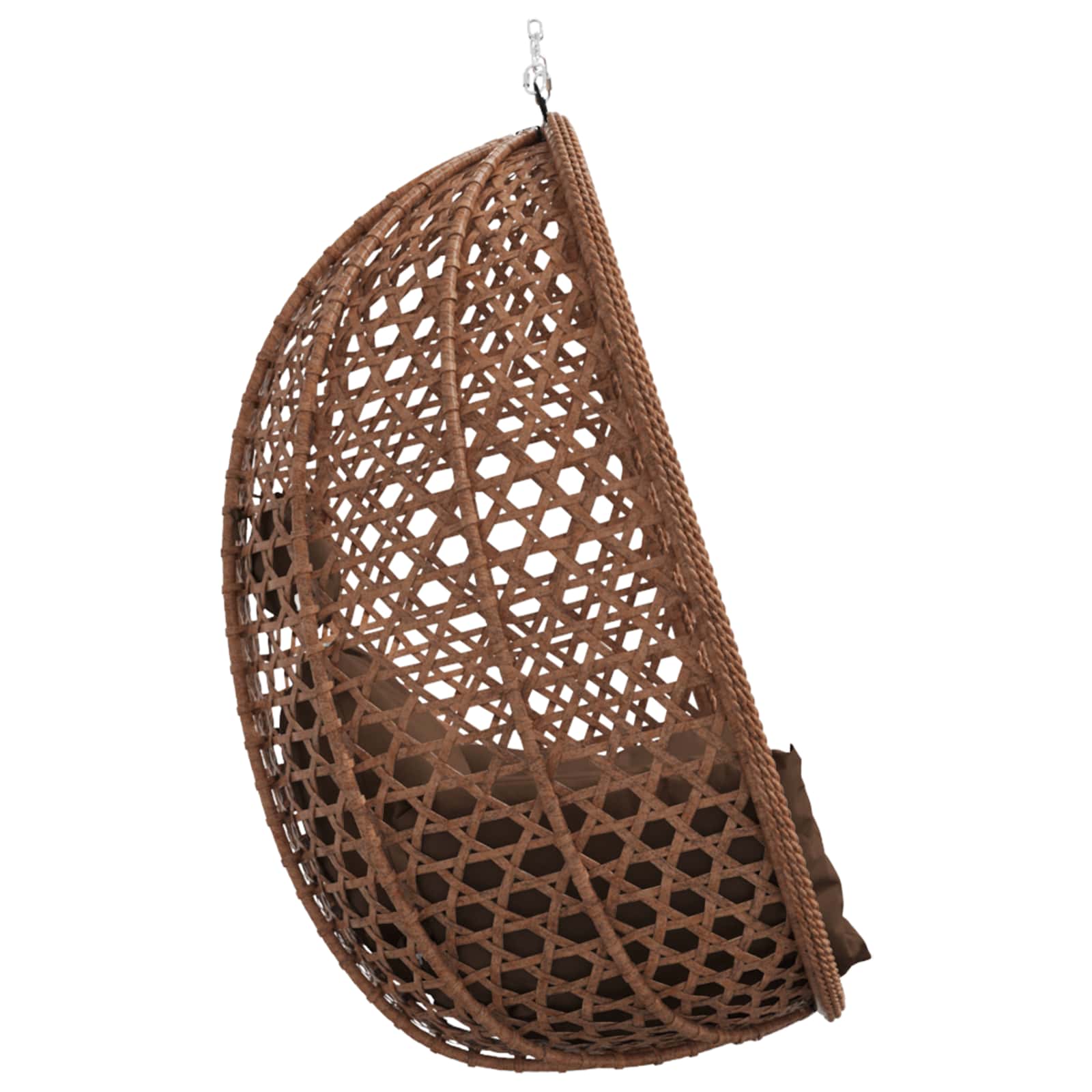 Hangende eierstoel zonder standaard Koffiebruin poly rattan image 6