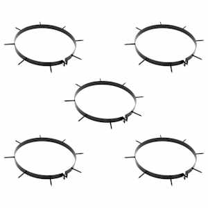 Prizma za travo z konicami 5 pcs Črna Ø 300 mm elezo