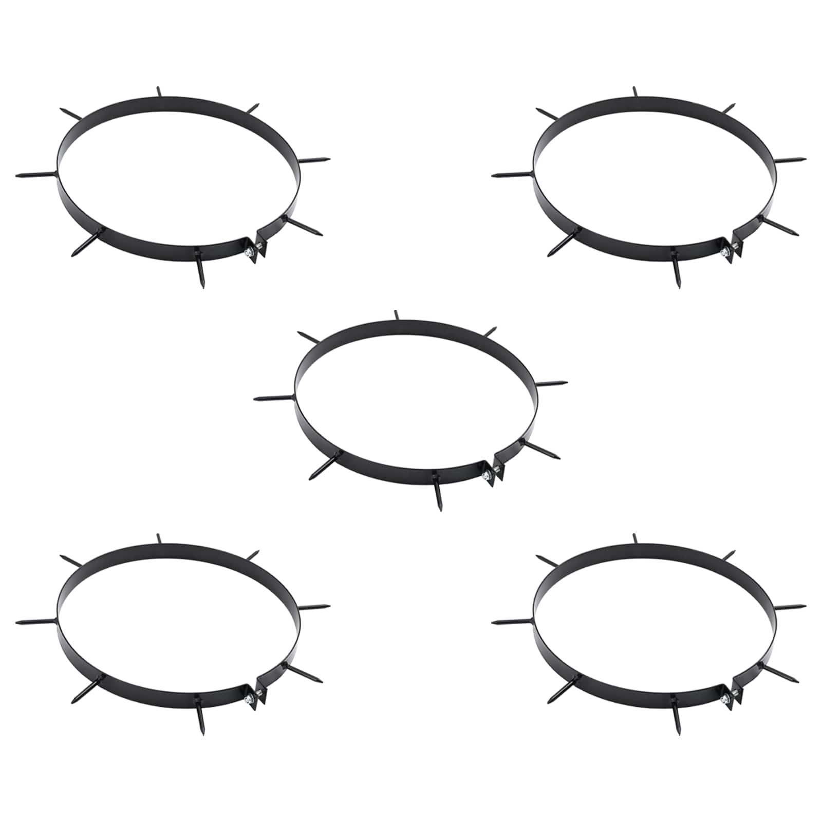 vidaXL Pince pentru aerator cu vârfuri 5 pcs Negru Ø 320 mm Fier