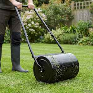 Vrtni valj za trato Črna 110 x 52 cm elezo