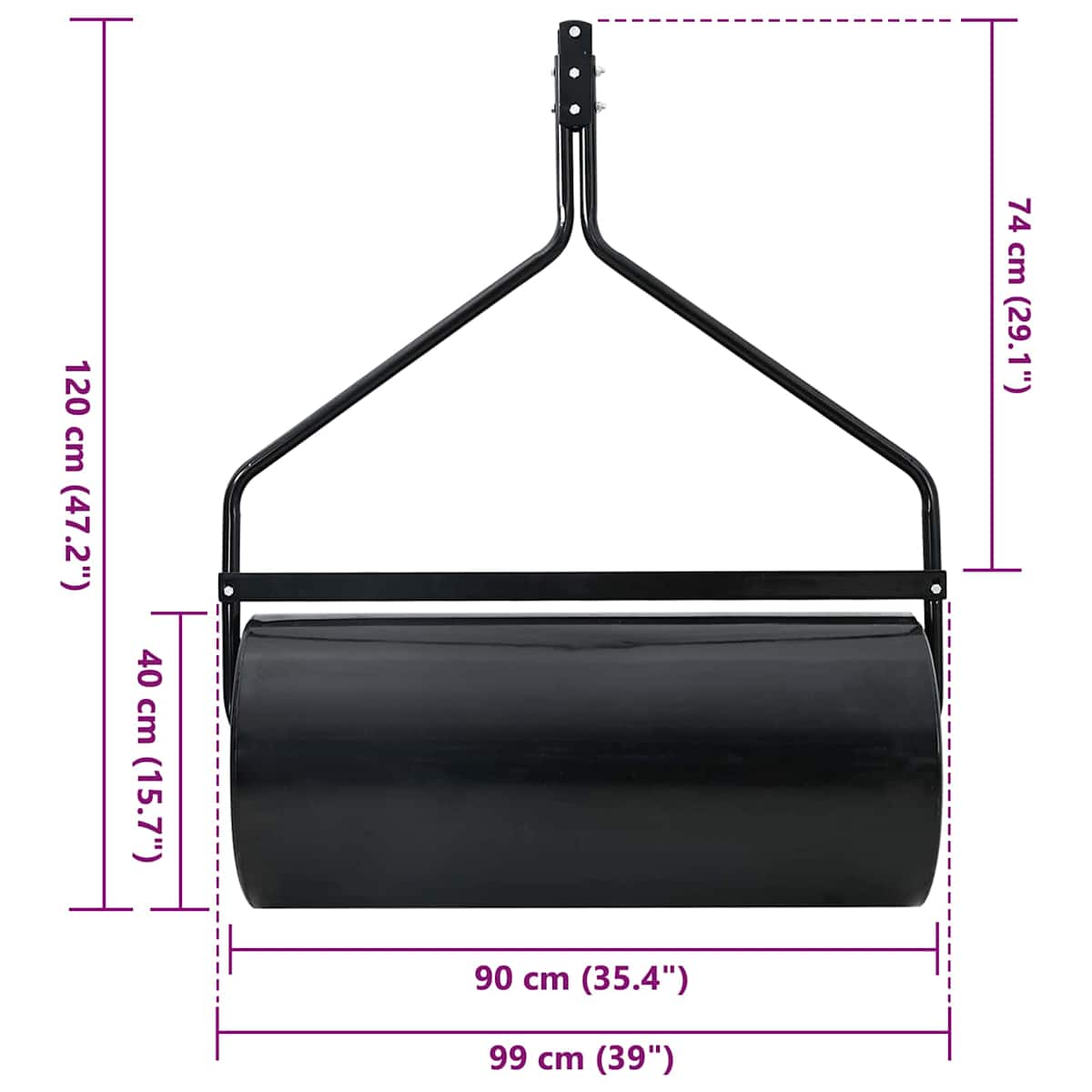 Haveplæneroller 110 L Jern - Billede 8