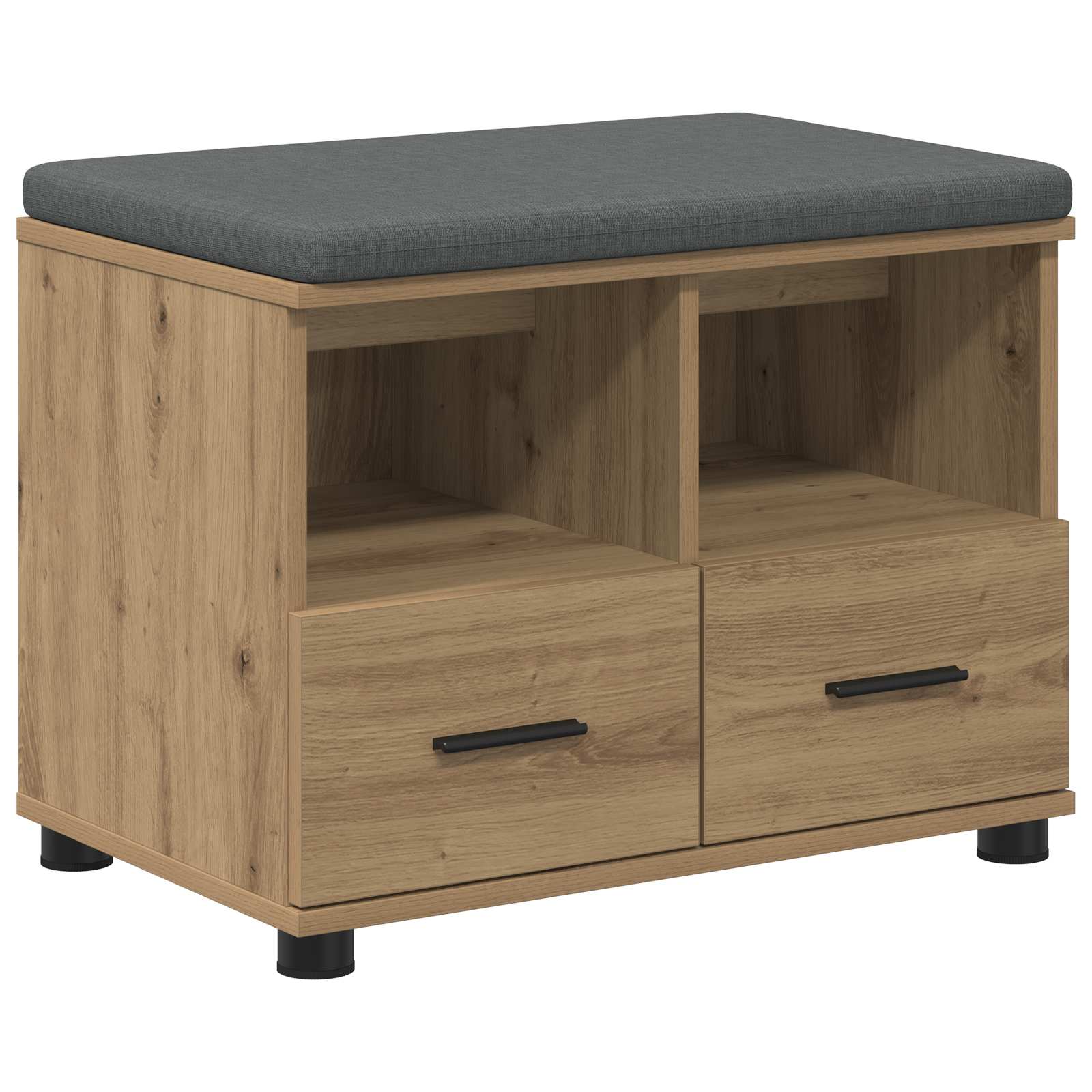vidaXL Schuhbank mit Kissen Artisan-Eiche 60 x 38 x 46 cm – Bild 2