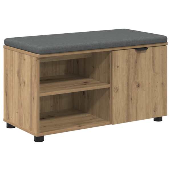 vidaXL Jalan&otilde;upink padjaga Artisan tamm 80 x 38 x 46 cm Tehispuit