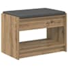 vidaXL Jalan&otilde;upink padjaga Artisan tamm 63 x 38 x 45 cm Tehispuit