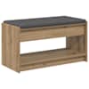 vidaXL Jalan&otilde;upink padjaga Artisan tamm 83 x 38 x 45 cm Tehispuit