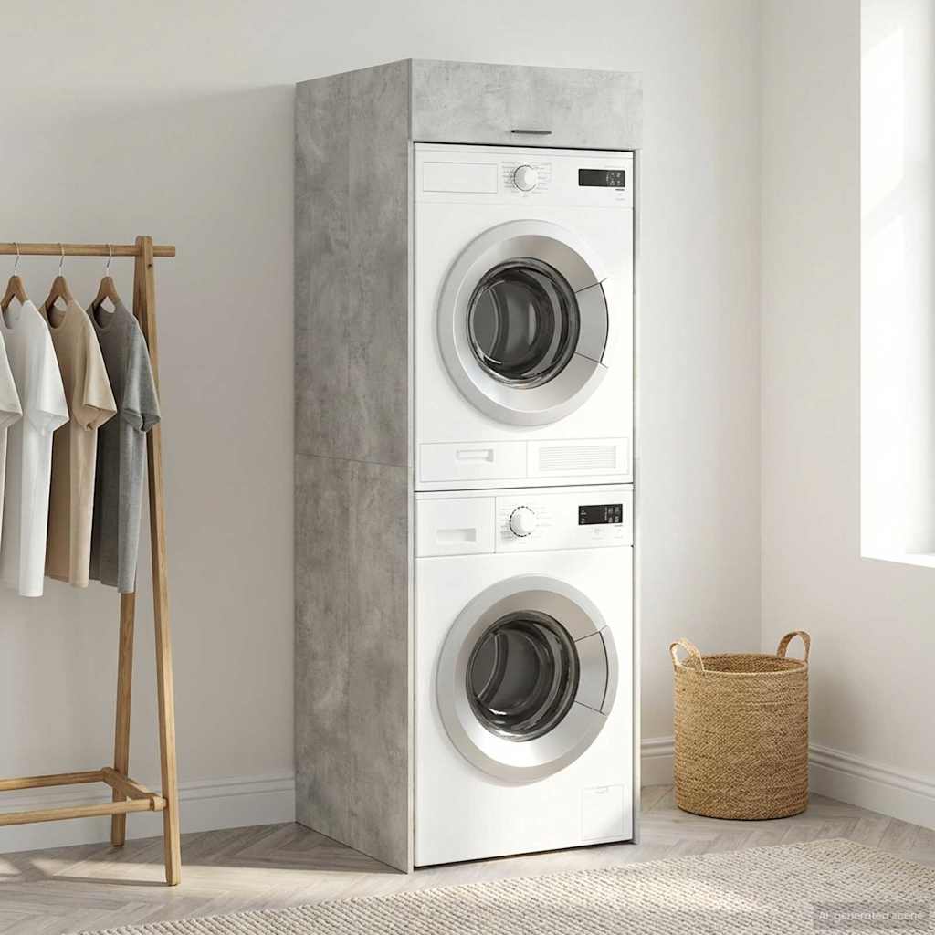 Ντουλάπα Πλυντηρίου με αποθήκευση Σκυρόδεμα 67,5 x 68 x 200 εκ