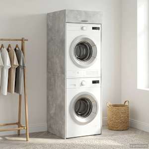 Omara za pralni stroj Beton 67,5 x 68 x 200 cm Konstruiran les