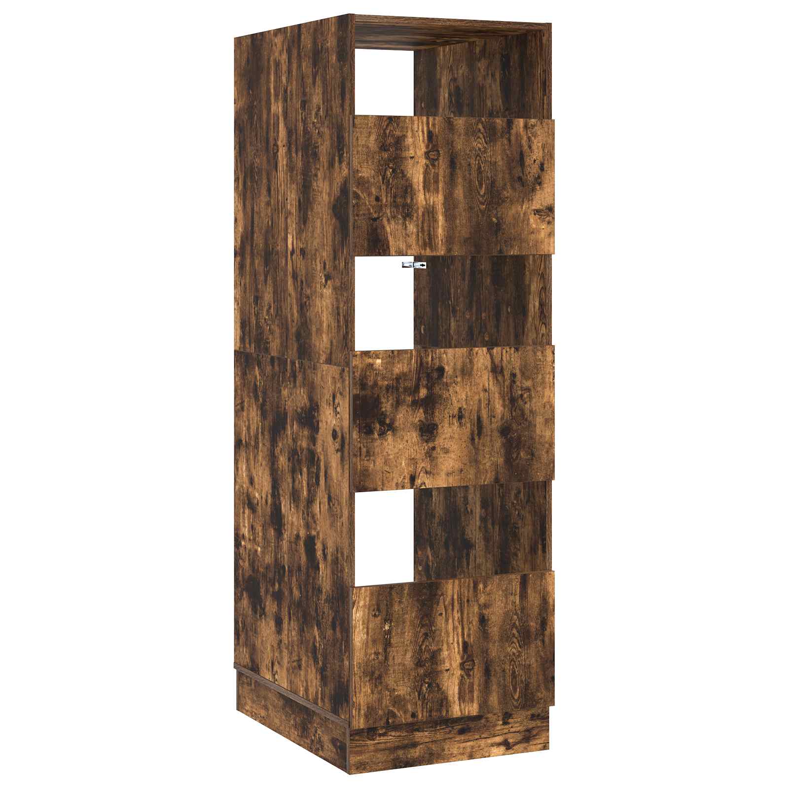 vidaXL Wäscheschrank Geräucherte Eiche 50 x 68 x 162 cm Holzwerkstoff
