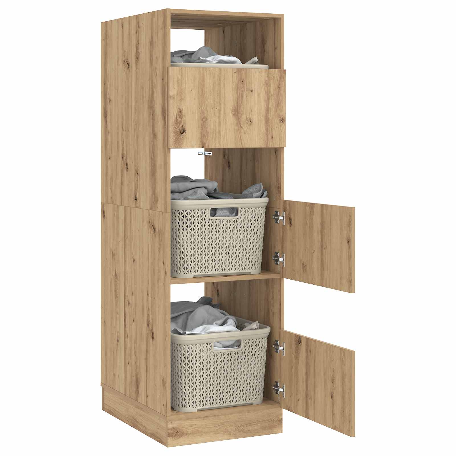 Thumbnail - vidaXL Wäscheschrank mit Speicher mit Tür Artisan-Eiche Holzwerkstoff