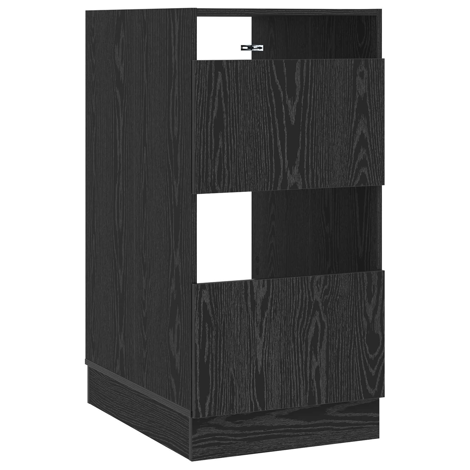 vidaXL Wäscheschrank mit Tür Schwarz Eichen-Optik 50 x 68 x 102 cm