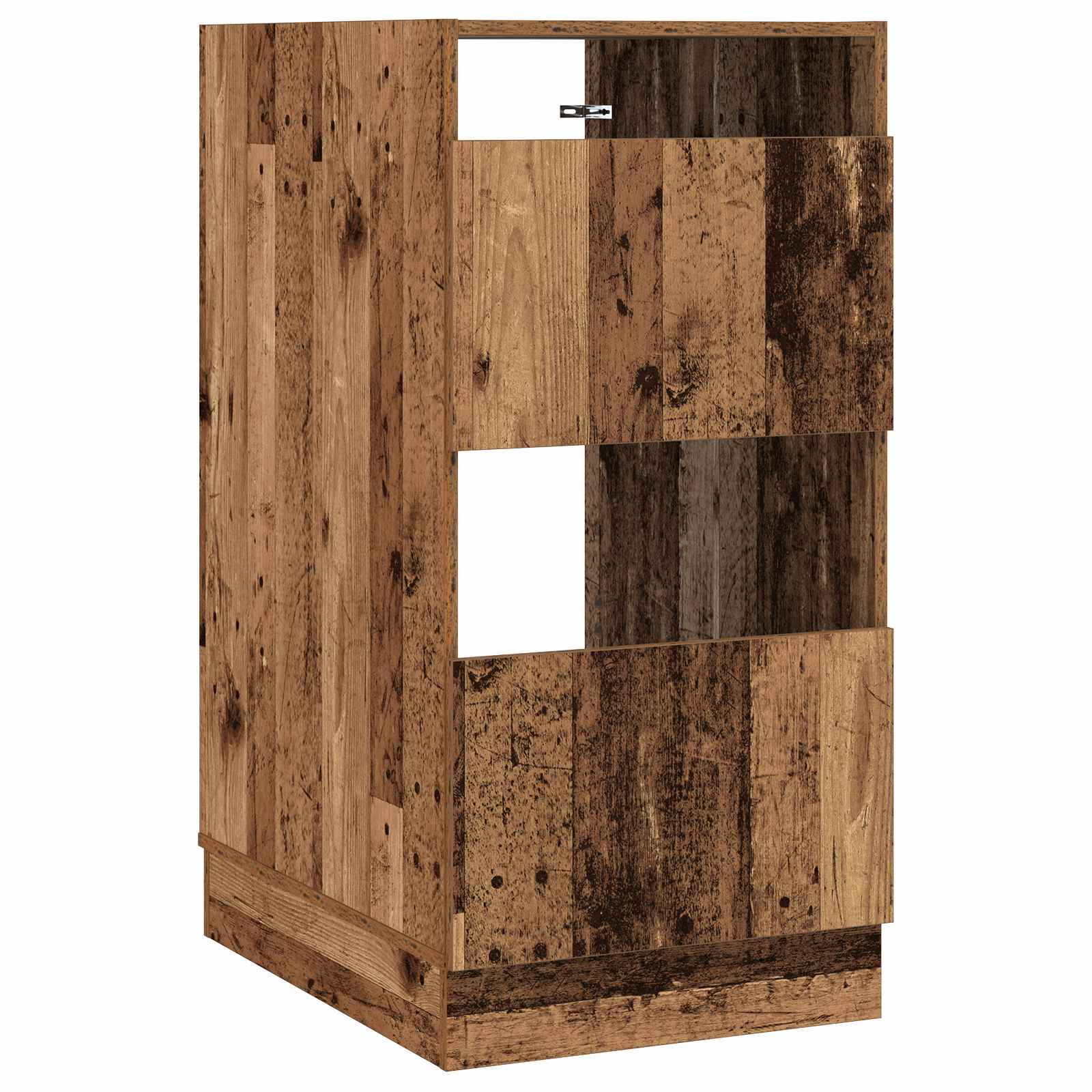 vidaXL Wäscheschrank mit Tür Altholz 50 x 68 x 102 cm Holzwerkstoff