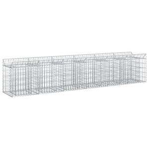 vidaXL Gabioni t&otilde;stetud voodi 2 tk 300 x 50 x 60 cm Tsingitud teras