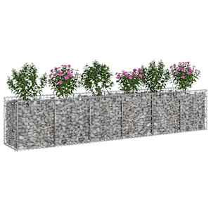 Gabionový vyvýšený záhon 2 pcs Stříbrná 300 x 50 x 60 cm - obrázek 2