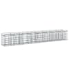 vidaXL Gabioni t&otilde;stetud voodi 2 tk 400 x 50 x 60 cm Tsingitud teras