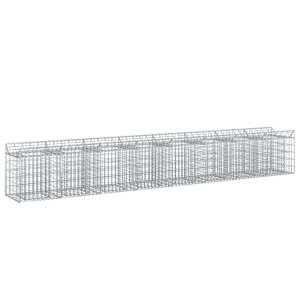 Gabionový vyvýšený záhon 2 pcs Stříbrná 400 x 50 x 60 cm - obrázek 1