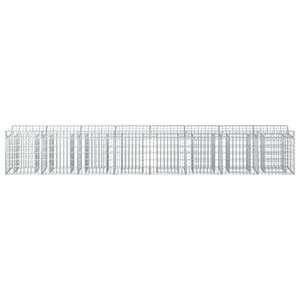 Gabionový vyvýšený záhon 2 pcs Stříbrná 400 x 50 x 60 cm - obrázek 3