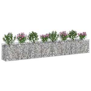 Gabionový vyvýšený záhon 2 pcs Stříbrná 400 x 50 x 60 cm - obrázek 2