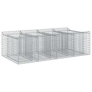 vidaXL Gabioni t&otilde;stetud voodi 2 tk 200 x 100 x 60 cm Tsingitud teras