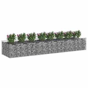Gabionový vyvýšený záhon 3 pcs Stříbrná - obrázek 3