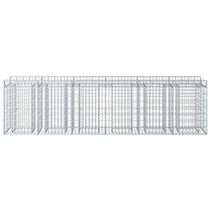 Gabionový vyvýšený záhon 2 pcs Stříbrná 300 x 50 x 80 cm - obrázek 3