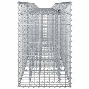 Gabionový vyvýšený záhon 2 pcs Stříbrná 300 x 50 x 80 cm - obrázek 4